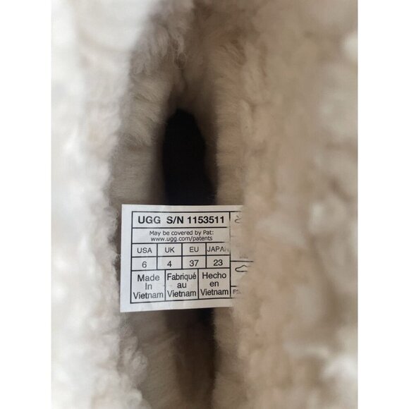 New Ugg Australia Women's Tan Sarissa Shearling Short Boots Size US6/ UK4 - Picture 13 of 13